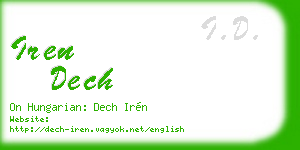 iren dech business card